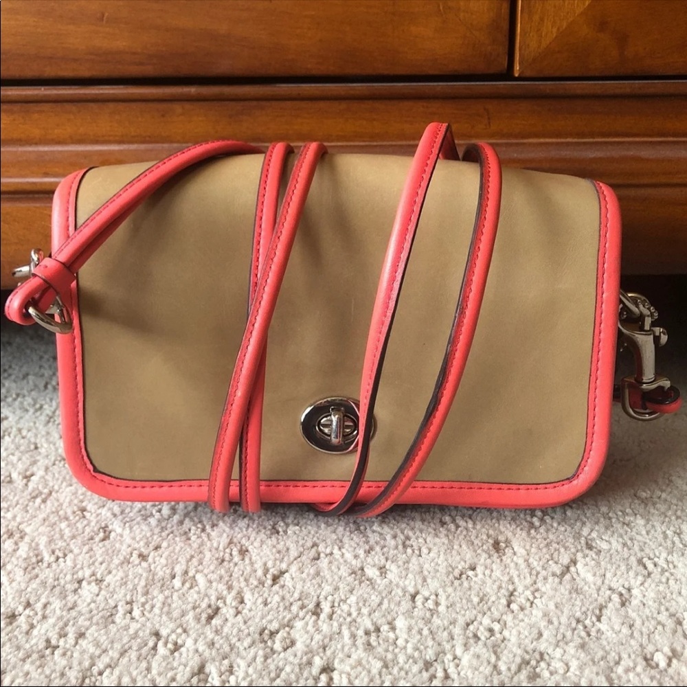 RARE Coach Cross Body Bag with Double Strap